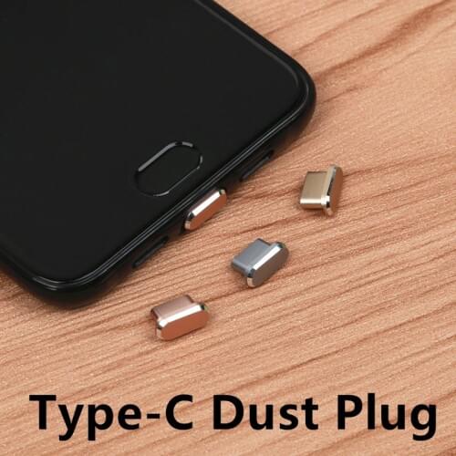 Siancs Type-c Dust Plug Aluminium Alloy Type c Mobile Phone USB-C Charger Jack Stopple for Xiaomi Mi5 Mi6 Huawei P9 P10 MacBook