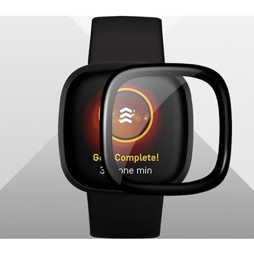 Screen Protector for Fitbit Versa 3 & Sense 3D Curved Edge Full Coverage Soft Protective Film for Fitbit Versa 3 (Not Glass)