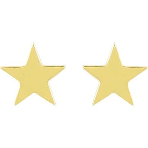 Star Gold Earrings Shiny Stone-Free Bright Wholesale Handy Custom Craftsmanship Gift Gold Earrings Design On Special