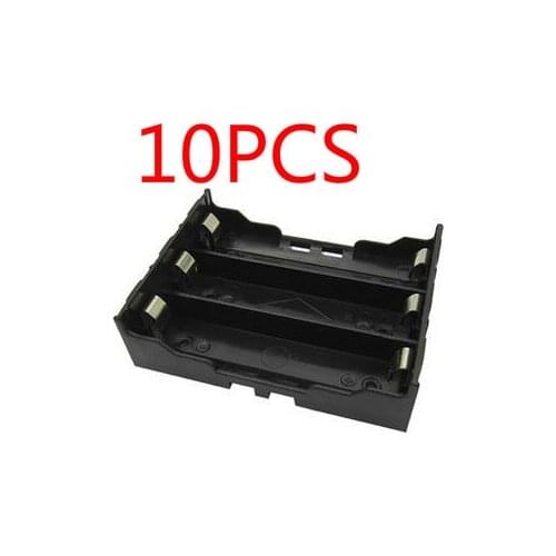 10PCS 18650 Battery Holder Case DIY Lithium Battery Box Battery Holder with Pin for 3 * 18650 (3.7-11.1V) Battery Case