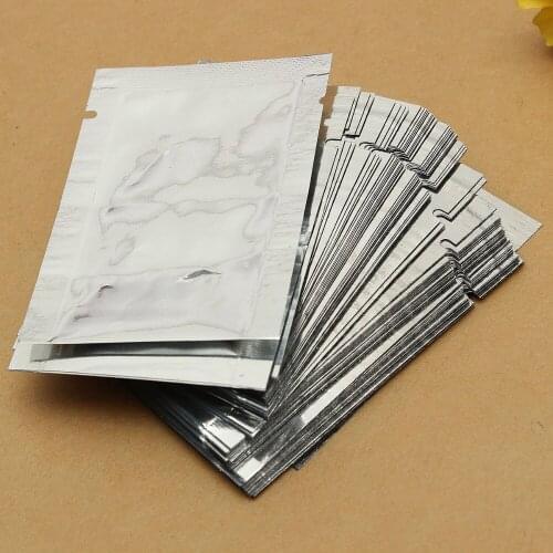100Pcs/lot Silver Aluminum Foil Mylar Bag Vacuum Sealer Food Storage Package Pouches
