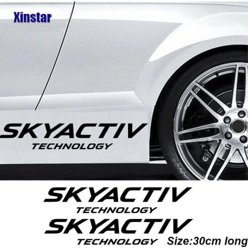 2pcs Car Body Sticker For Mazda Skyactiv Technology Logo 3 6 CX 5 CX3 Car Accessories