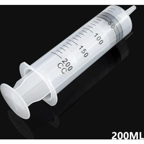 200ml Reusable Plastic Nutrient Sterile Hydroponics Syringe Cat Feeding Accessories Health Measuring Syringe Tools