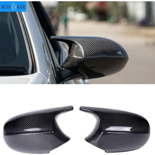 2xMirror Cover E90 Car Side Door Rearview Side Mirror Cover Cap For BMW E90 E91 2005-2007 E92 E93 2006-2009 M3 Style E80 E81 E87