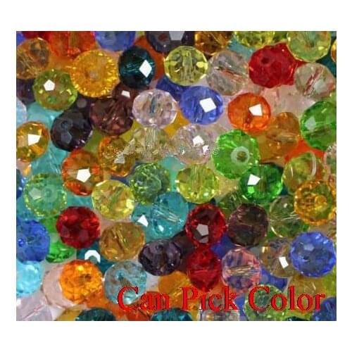 4mm 500Pcs/lot top quality Mixed Faceted Rondelle Glass Crystal Beads spacer Colored Bracelet necklace Jewelry Making
