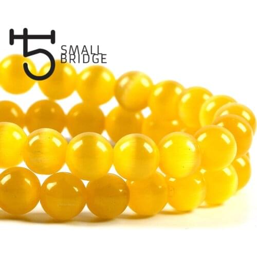 6 8 10 MM Round Smooth Cats Eye Beads For Making Jewelry Diy Accessories Loose Spacer Glass Opal Bead Strand Wholesale S401