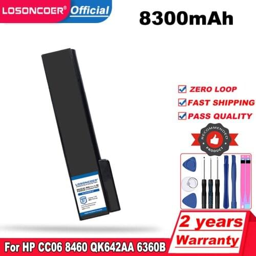 8300mAh Laptop Battery For HP CC06 8460 QK642AA For ProBook 6360t Mobile Thin Client 6360b 6460b 6475b 6470b 6560b 6565b 6570b