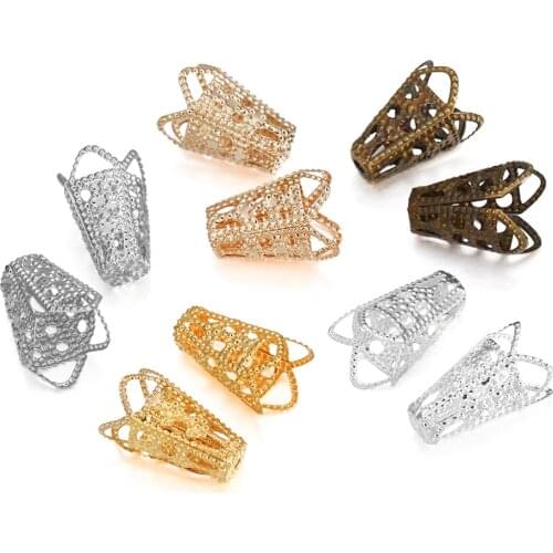 50pcs Garland Shape Alloy Bead Wine Glass Receptacle Bead Cap Discovery Charm Necklace Bracelet Spacer Beads Jewelry Making