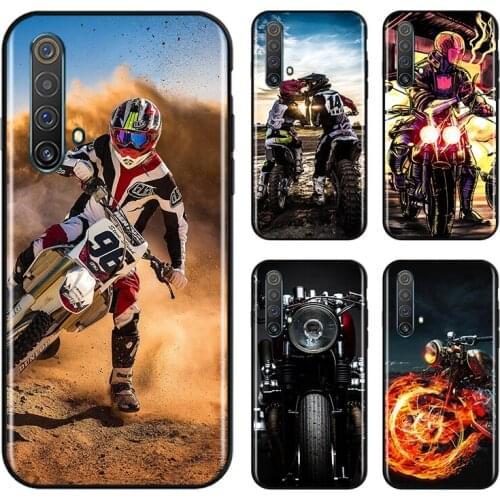 Cool Street motorcycle For OPPO Find X3 X2 K5 K3 R17 R15 R9S F19 F15 F11 F9 F7 F5 Neo lite Pro Black Soft Phone Case