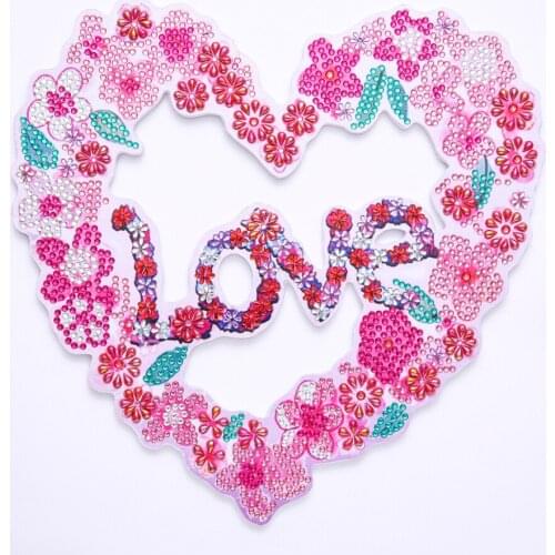 Flower Love Heart 5D Diamond Painting Wreath Garland for Wedding Valentines Day Wall Decoration
