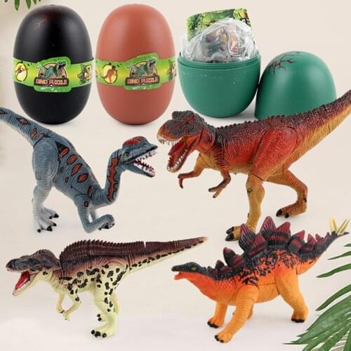 6Pcs Children Simulation Dinosaur Eggs Three-dimensional Assembly Ornaments Toy