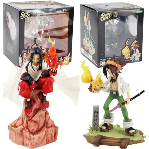 17-24cm Anime Shaman King Action Figure Yoh Asakura AMIDAMARU HAO ASAKURA PVC Figure Model Anime Collection Figurine Doll Toys