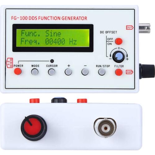 FG 100 DDS Function Generator Sine Frequency 1HZ 500KHz Counter Signal Source Generator Meter Digital HOT SALE
