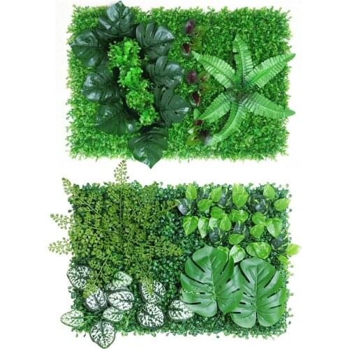 Artificial Hedge Panel Leaves UV Protection Plant Privacy Fence Screen Garden Fence Outdoor Hedge Garden Home Decor