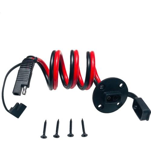 JKM SAE Power Socket Harness 10AWG Sidewall Port Weatherproof SAE Quick Connect Solar Panel Mount Universal Connector