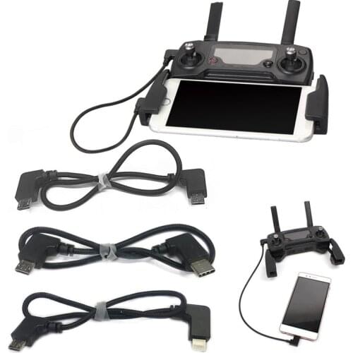 Data Cable for DJI Spark/MAVIC Pro/Air Control Micro USB To Lighting/type C/Micro USB Adapter Line for IPhone IPad for Xiaomi