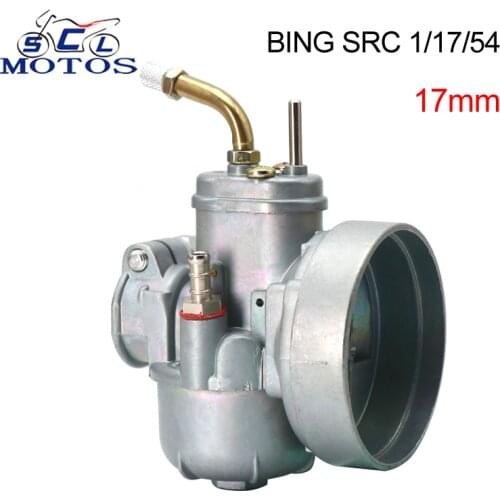 Sclmotos- BING SRC 1/17/54 Motorcycle Carburetor Moped Bike Fit For Puch 17mm Carb Bing Style For KREIDLER PUCH DS50 MC50 MV50