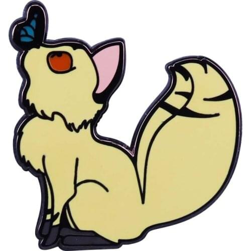 Classic Anime Kilala Cute Kirara Inuyasha Enamel Brooch Pins Badge Lapel Pin Brooches Alloy Metal Fashion Jewelry Accessories
