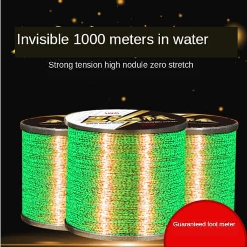 1000m Invisible Fishing line Speckle Carp Fishing 3D Camouflage Sinking Thread Fishing Algae Fluorocarbon Coated Fishing Line