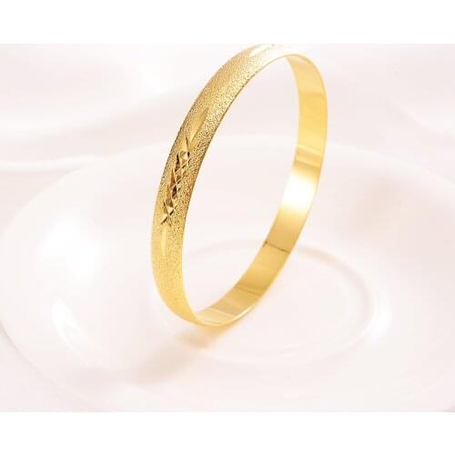 Bangrui Hot Classic Gold Colour Matte Bracelets & Bangles Fashion Jewelry Elegant Bangle Party Gifts For Women Men