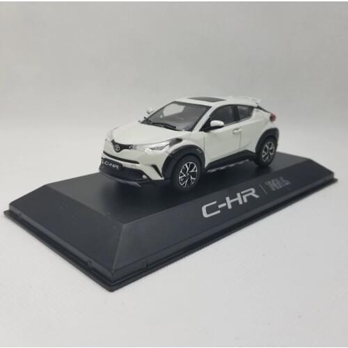 1:43 Diecast Model for Toyota C-HR 2017 All White SUV Alloy Toy Car Miniature Collection Gifts CHR C HR