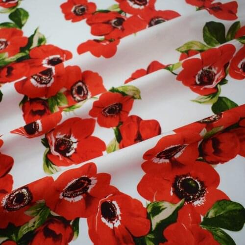 The sea anemone flower fabric cotton for summer dress tissu au metre bazin riche getzner telas por metro tissus tecido tela DIY