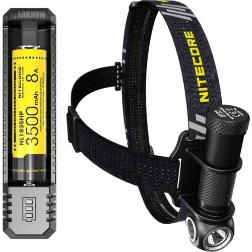 NITECORE 1100Lumen UT32 Headlight +Ui1 USB Charger +18650 Rechargeable Battery Cold Light +Warm CRI 2xLED Headlamp Free Shipping