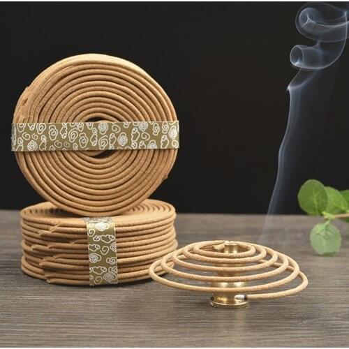 48 Coils Per Box Natural Sandalwood Incense Home Fragrance Coil Incense Spice Antiseptic Refreshing Jasmine Rose Magnolia