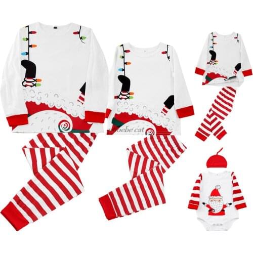 Toddler Girl Clothes Sleepwear Couple Christmas Pajamas Mother and Daughter Dress Round Neck Mommy and Me Matching Clothes
