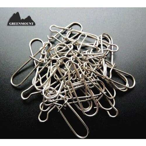 Wholesale 6#/8# easy lock fishing swivels interlock snap carabiner connectors stainless steel clasps