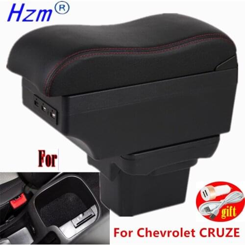For Chevrolet CRUZE Armrest For Chevrolet CRUZE Car Armrest box Retrofit parts Storage box car accessories Interior with USB LED