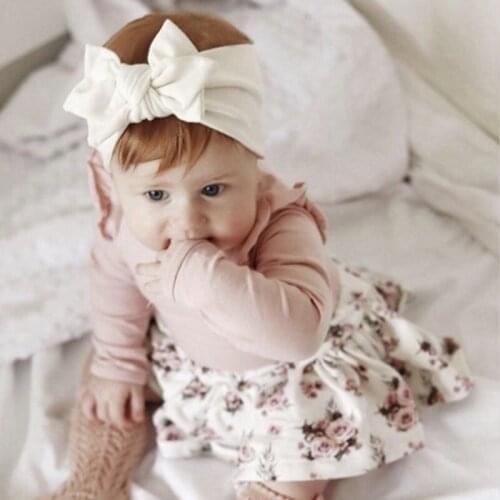 Baby Headbands For Girls Soft Cotton Bow Headband Elastic Children Turbans Kids Headwear For Baby Girl Hair Accessories