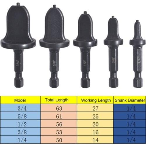 1/5/6pcs Air Conditioner Conditioning Tube Expander Swaging Tool Drill Bit Pipe Flaring 1/4” 3/8” 1/2” 5/8” 3/4” 7/8"