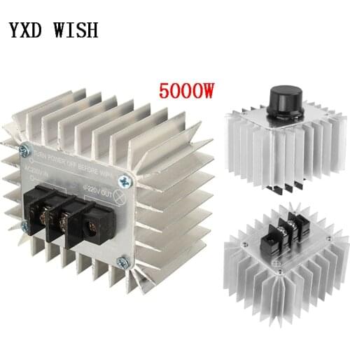220V 5000W SCR Voltage Regulator Motor Speed Controller Light Dimming Dimmers Thermostat Speed Regulator Governor For LED Light