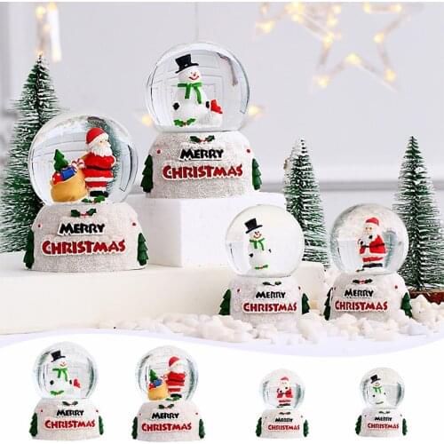 Christmas Crystal Ball 2021 Fashion New Large Snowman Christmas Luminous Crystal Glass Ball Christmas Childrens Decoration Gift