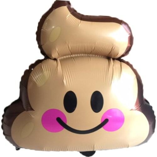 New 1pcs 49*60cm Stool Feces Emotions Expression Symbol Foil Balloons Bar Adult Birthday Bachelor Party Decorations Supplies