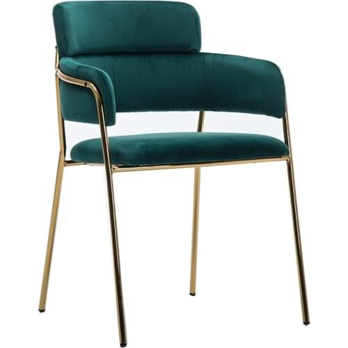 Nordic Dining Chair Simple Home Back Stool Ins Net Red Makeup Chair Iron Art Manicure Milk Tea Shop Negotiation Chair