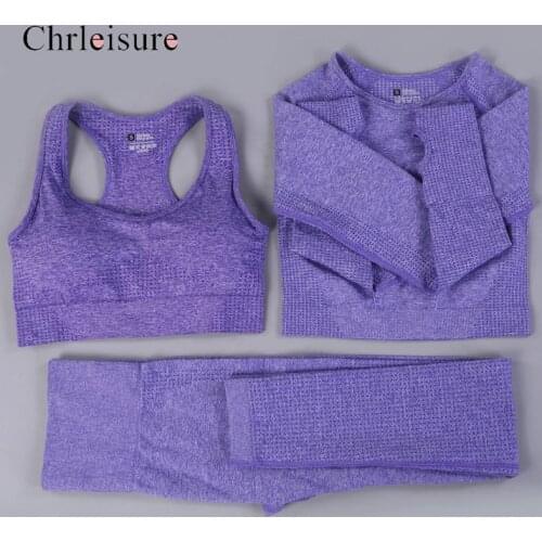 Sports Fitness Running Tracksuit Women Outdoor Training Soft Gym 3 Piece Set Female High Waist Elastic Thin 3 Pc Outfits