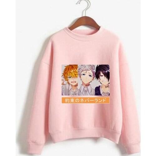 2021 Fashion Emma Hoodies the Promised Neverland Pullover Sweatshirt Autumn Winter Hip Hop Hoodie Pullover