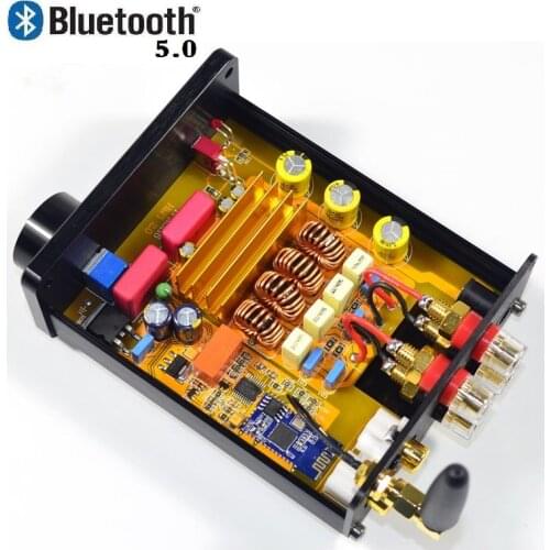 50W * 2 Mini TPA3116 Bluetooth DAC 5.0 Fever HIFI Digital Home Amplifier Size: D108 W90 H39mm