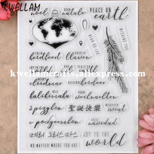 Merry Christmas Scrapbook DIY photo cards rubber stamp clear stamp transparent stamp 14x18cm KW8053114