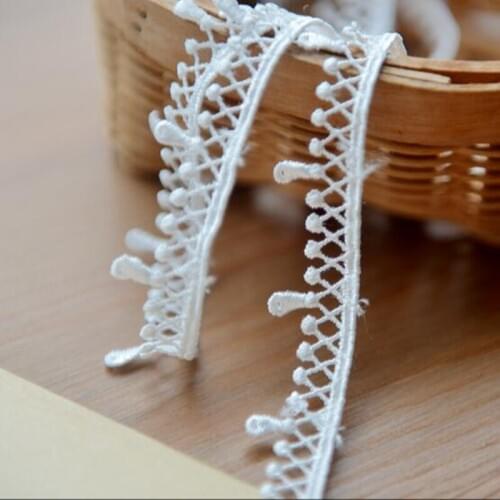 Embroidery Lace Ribbon Sewing Tape Water Soluble Lace Webbing White Lace Trim Garment Accessories