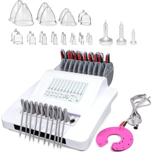 Factory Sale Electrostimulation Machine/ Russian Waves ems Electric Muscle Stimulator 2 in 1 vacuum breast suction