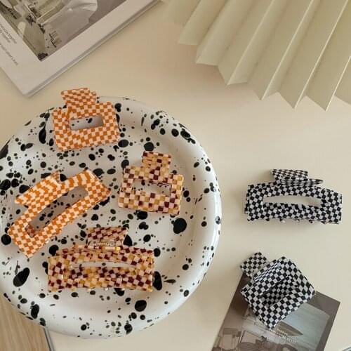 Women Hair Accessories Claw Clamp Hairpin Vertical Clip Elegant Temperament Large Back Head Grab Acetic Acid Hair Grab