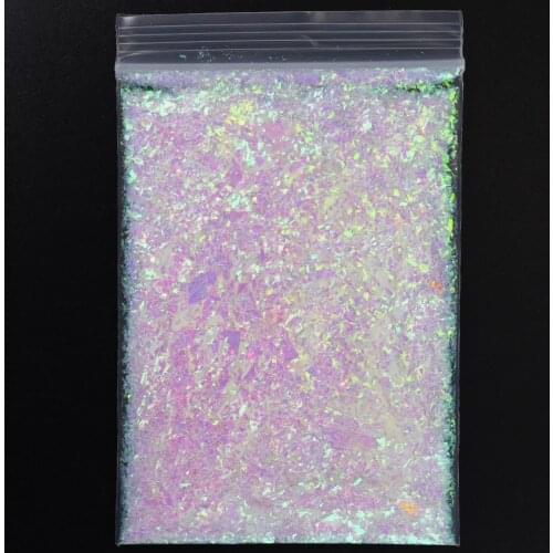 1kg AB Chameleon Nail Art Irregular Flakes Glitter Shell Paillette Powder Transparent Manicure White Glitter Foils Sequins H