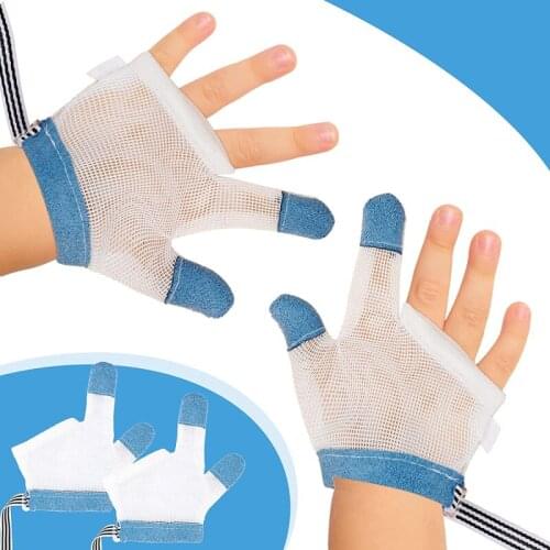 1 Pair Children Infant Anti Biting Eat Hand Protection Gloves Baby Prevent Bite Fingers Nails Glove For Toddle Kids Harmless Set