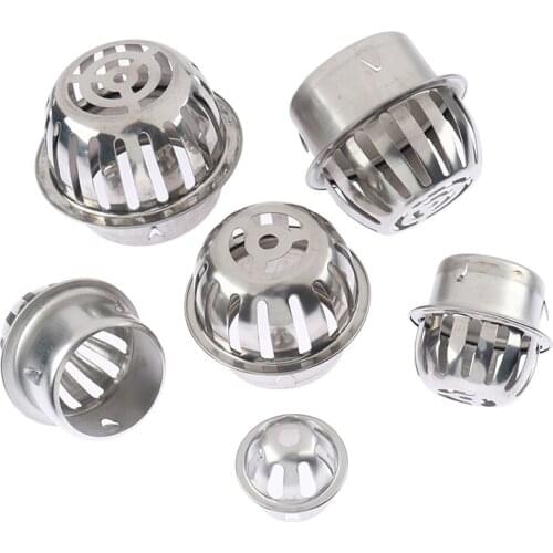 1PC round steel outdoor floor drain cover vent cap hole plug Anti-blocking drainage filter for balcony roof shower accessorie