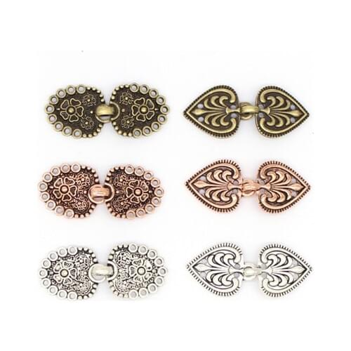 1pcs Retro shawl alloy button sweater jacket shawl shirt shirt collar needle brooch duckbill metal clip alloy buckle