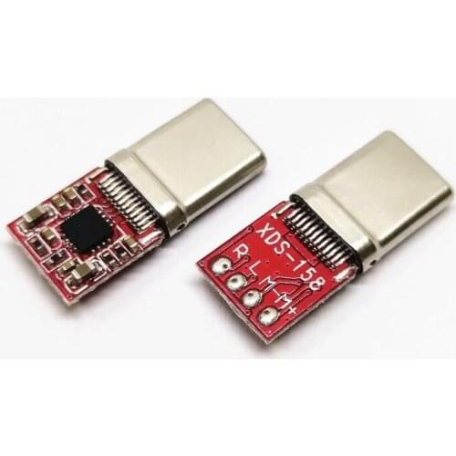 2pcs TYPE C stretching audio male plug TYPE C headphone plug digital audio decoding interface connector