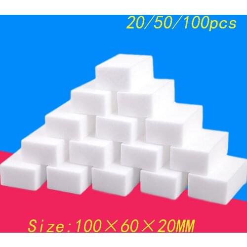 20/50/100pcs Melamine Sponge White Cleaning Sponge for Kitchen Accessories Cleaner Cleaning Kitchen Tools Sponge 100*60*20mm